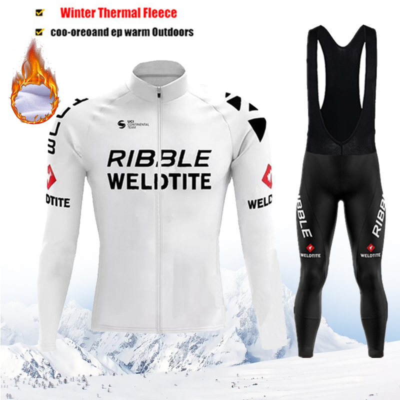Cycling Bib Shorts - Winter Thermal Fleece Cycling Jersey Men's